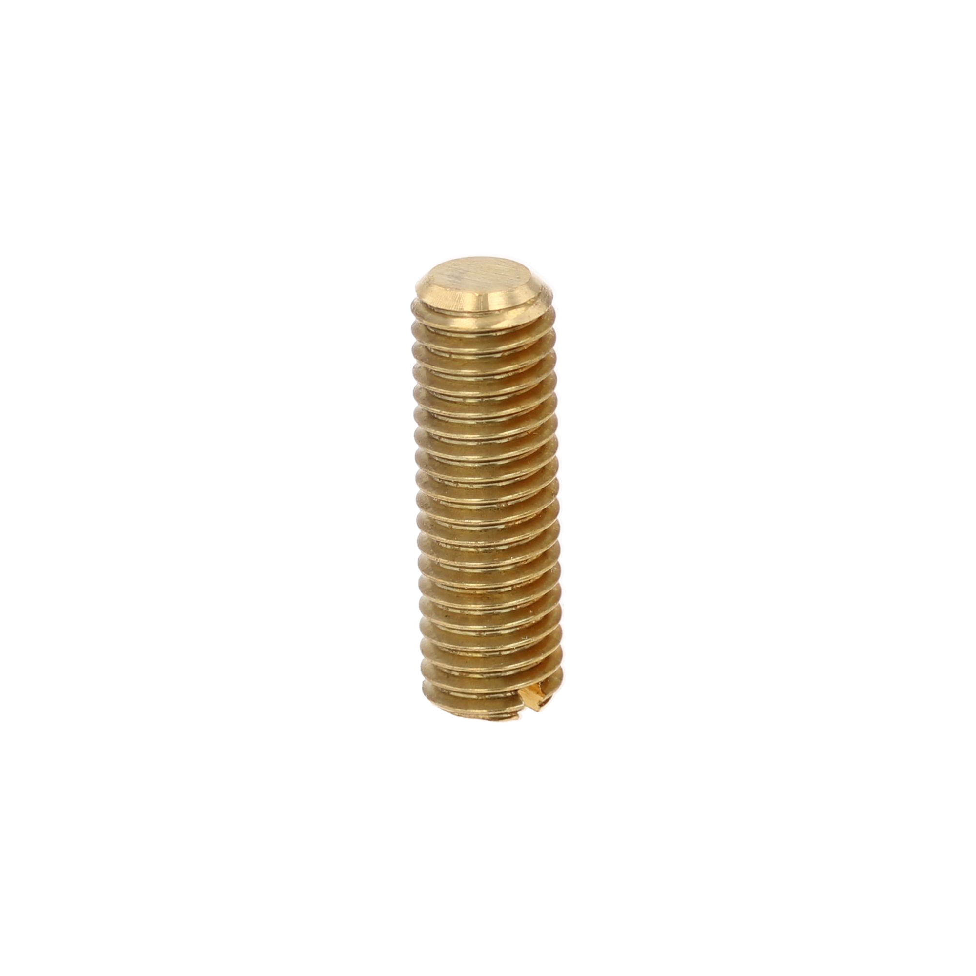 M8X1.25 Slotted Flat Point Set Screw - Brass DIN 551 - BelMetric